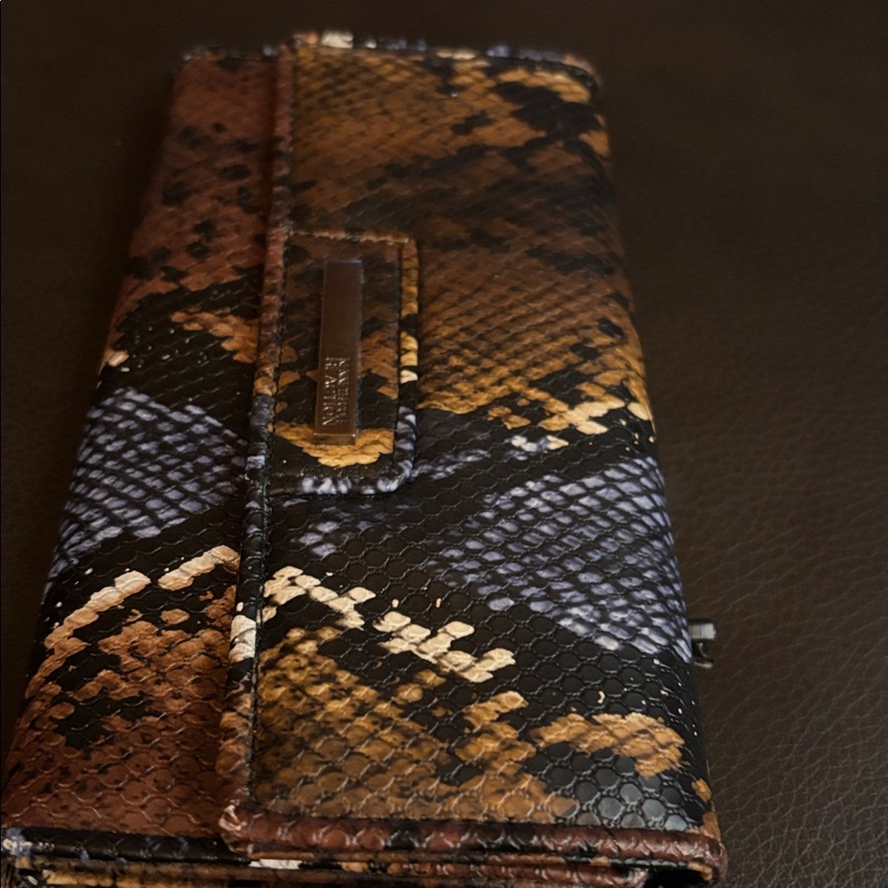 Kenneth Cole Reaction Brown Python Print Bifold W… - image 4